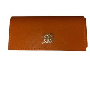 Tory burch orange gold logo NEW sunglasses case
